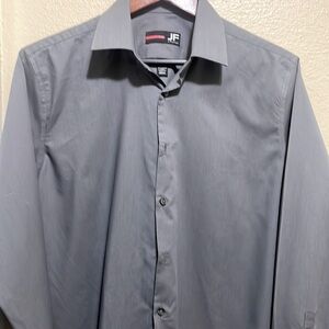 J. Ferrar button down men’s shirt size M 15-15 1/2, 32-33 smoke grey